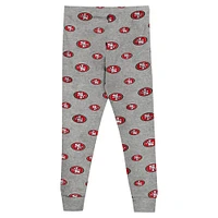 Preschool Heather Gray San Francisco 49ers Long Sleeve T-Shirt and Pants Sleep Set