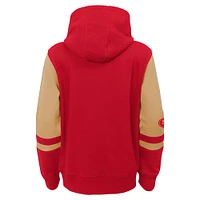 Preschool Scarlet San Francisco 49ers Stadium Color-Block Full-Zip Hoodie