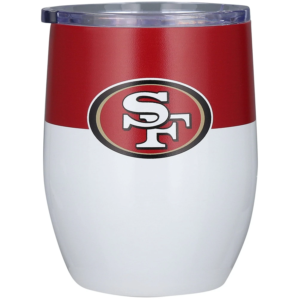 49ers de San Francisco 16 onces. Gobelet incurvé en acier inoxydable Colorblock