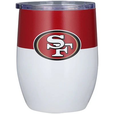 49ers de San Francisco 16 onces. Gobelet incurvé en acier inoxydable Colorblock