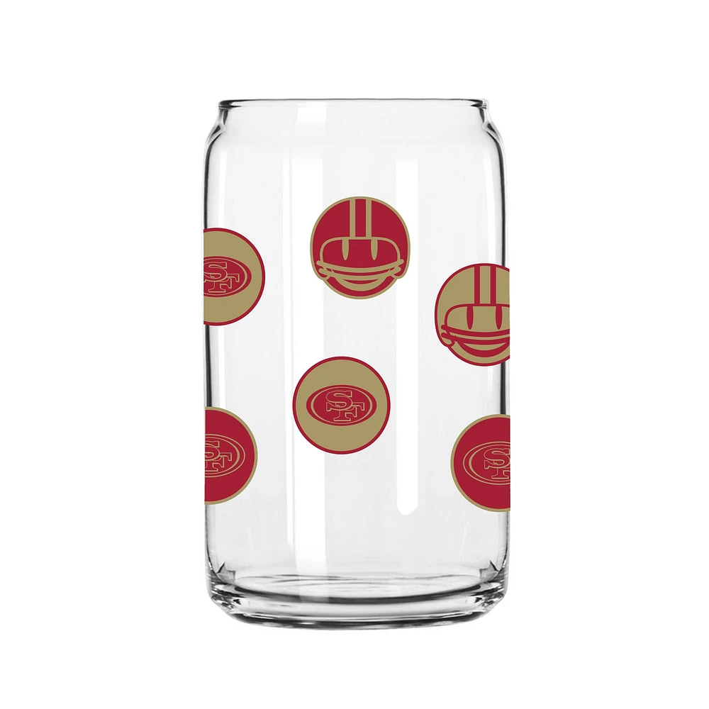 49ers de San Francisco 16 onces. Smiley peut verre