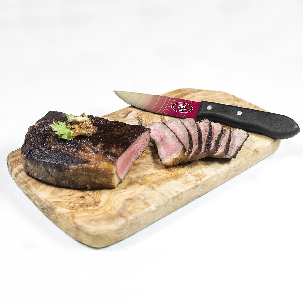 San Francisco 49ers 4-Piece Stainless Steel Steak Knife Set