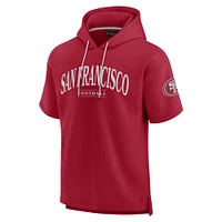 Unisex Fanatics  Scarlet San Francisco 49ers Elements Ready Short Sleeve Pullover Hoodie