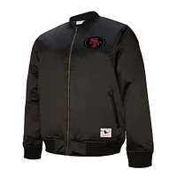Unisex Mitchell & Ness Black San Francisco 49ers Excellence Collection Icon Full-Zip Jacket