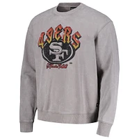 Unisex The Wild Collective Gray San Francisco 49ers Distressed Pullover Sweatshirt