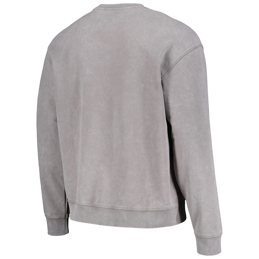 Unisex The Wild Collective Gray San Francisco 49ers Distressed Pullover Sweatshirt