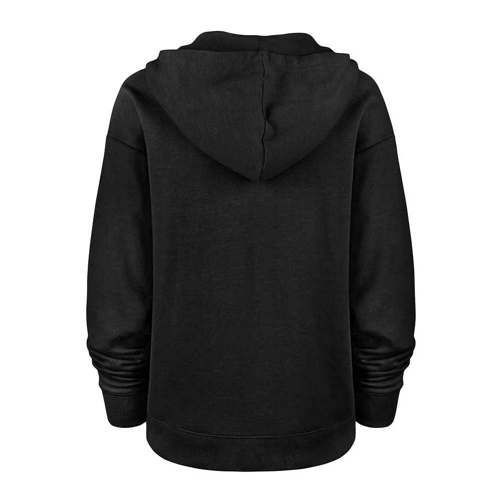 Women's '47 Black San Francisco 49ers Color Rise Kennedy Pullover Hoodie