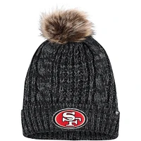 Women's '47 Black San Francisco 49ers Meeko Cuffed Knit Hat with Pom