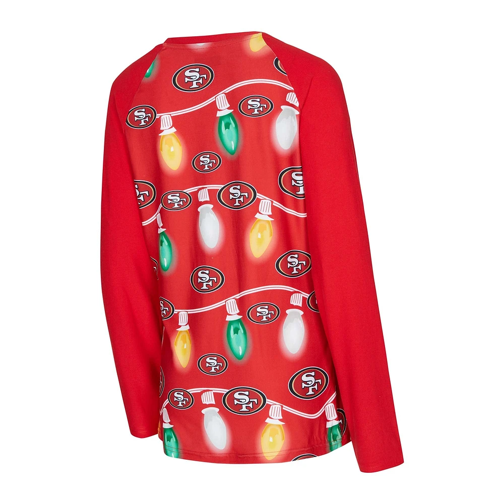 Women's Concepts Sport San Francisco 49ers Garland Knit Raglan Long Sleeve T-Shirt & Pants Set