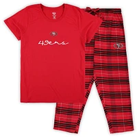 Women's Concepts Sport San Francisco 49ers Plus Script T-Shirt & Pants Sleep Set