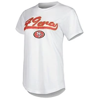 Women's Concepts Sport White/Charcoal San Francisco 49ers Sonata T-Shirt & Leggings Sleep Set