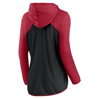 Women's Fanatics Black/Scarlet San Francisco 49ers Script Full-Zip Hoodie