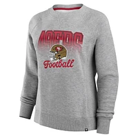 Women's Fanatics Heather Gray San Francisco 49ers Hit Hard Fleece Pullover Sweatshirt