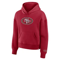 Women's Fanatics Scarlet San Francisco 49ers Legacy Fleece Pullover Hoodie
