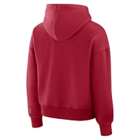 Women's Fanatics Scarlet San Francisco 49ers Legacy Fleece Pullover Hoodie