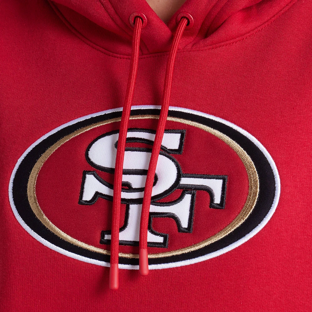 Women's Fanatics Scarlet San Francisco 49ers Legacy Fleece Pullover Hoodie