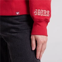 Women's Fanatics Scarlet San Francisco 49ers Legacy Fleece Pullover Hoodie
