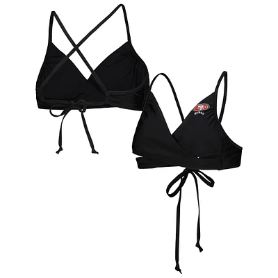 Haut de bikini noir G-III 4Her by Carl Banks pour femmes, Temple la renommée des 49ers San Francisco