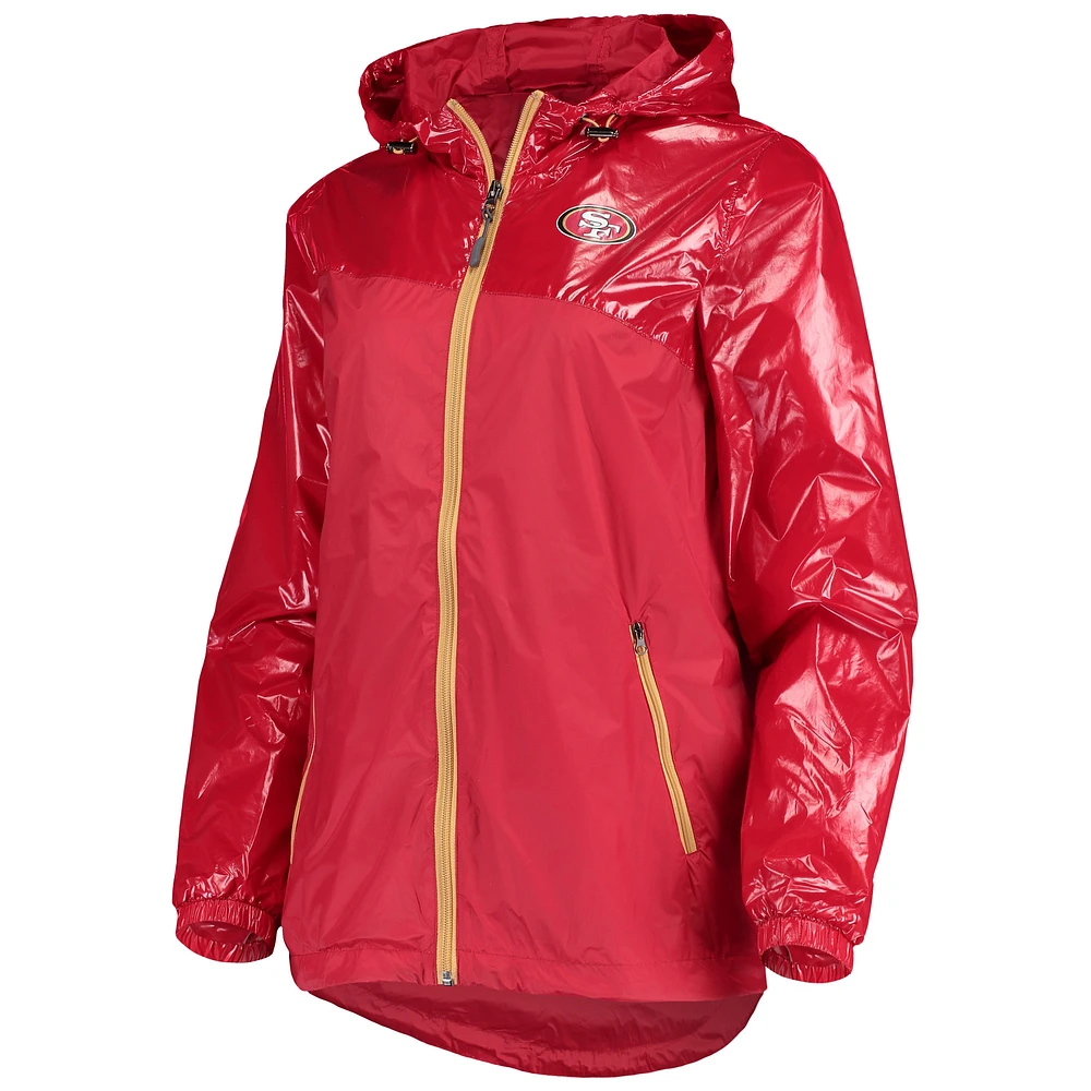 Women's G-III 4Her by Carl Banks Scarlet San Francisco 49ers Double-Coverage Full-Zip Hoodie Jacket
