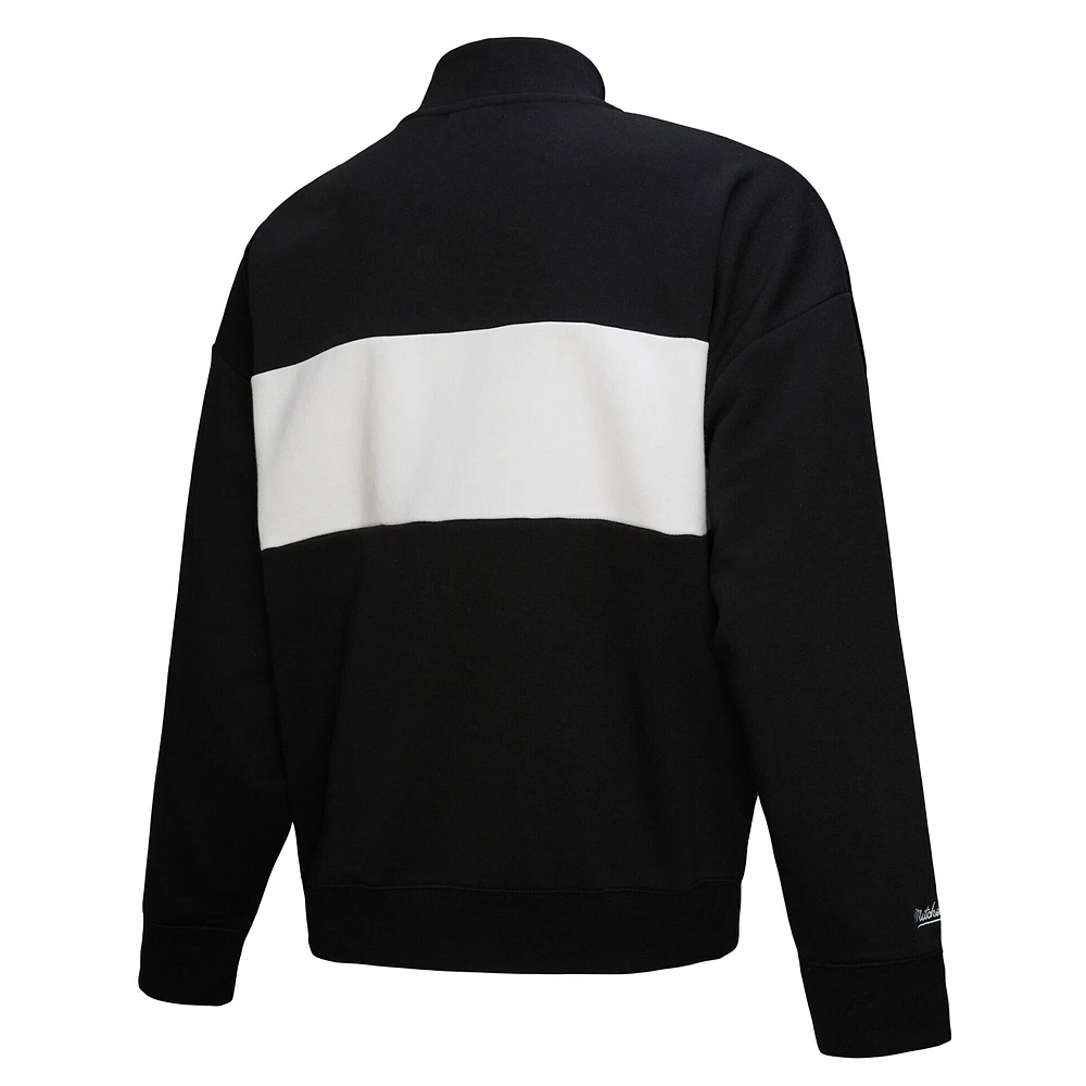 Women's Mitchell & Ness Black San Francisco 49ers Quarter-Zip Jacket