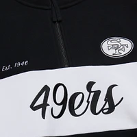 Women's Mitchell & Ness Black San Francisco 49ers Quarter-Zip Jacket