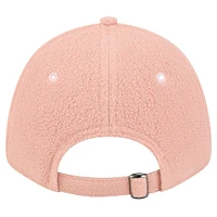 Casquette ajustable Cozy Sherpa 9FORTY rose clair pour femme New Era San Francisco 49ers