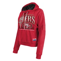 Sweat à capuche enfiler New Era Scarlet San Francisco 49ers Boxy pour femme