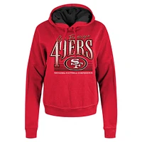 Sweat à capuche enfiler New Era Scarlet San Francisco 49ers Boxy pour femme