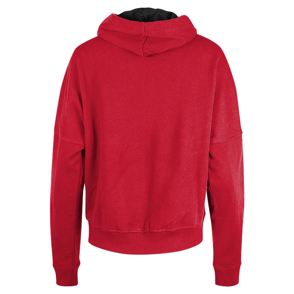 Sweat à capuche enfiler New Era Scarlet San Francisco 49ers Boxy pour femme