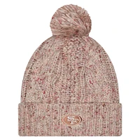 Women's New Era Stone San Francisco 49ers Trendy Tone Cuffed Knit Hat with Pom