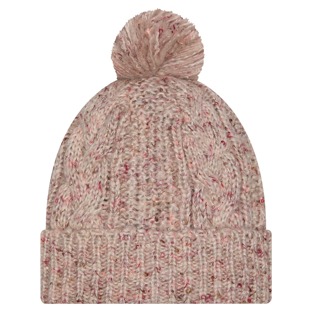 Women's New Era Stone San Francisco 49ers Trendy Tone Cuffed Knit Hat with Pom