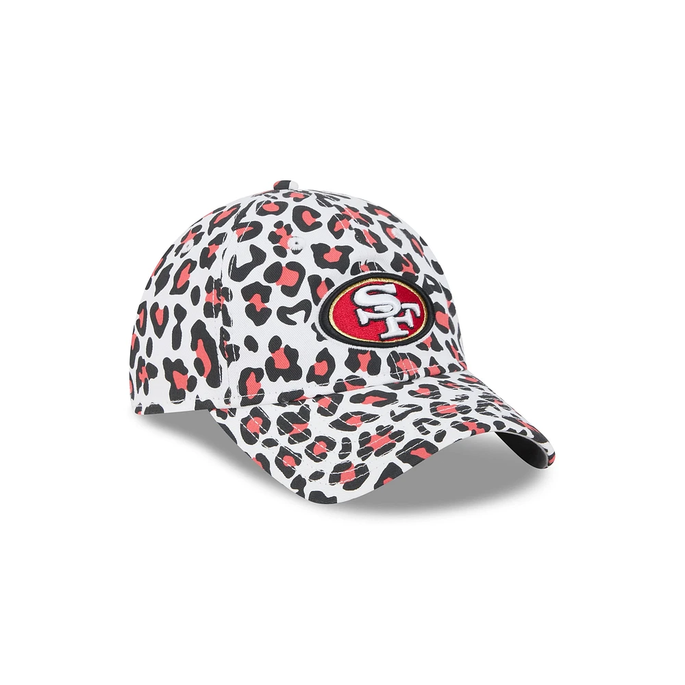 Women's New Era White San Francisco 49ers Active Leopard 9TWENTY Adjustable Hat