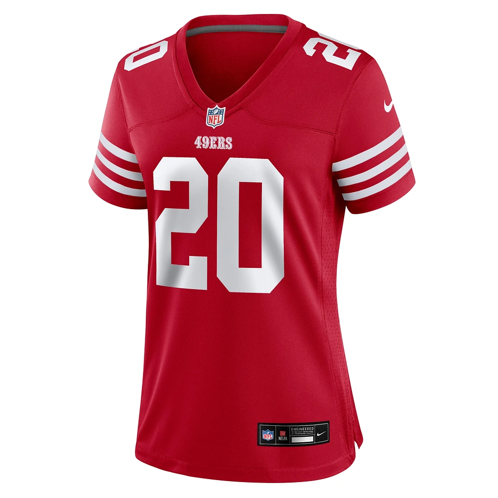 Maillot de match Nike Ambry Thomas Scarlet San Francisco 49ers pour femme