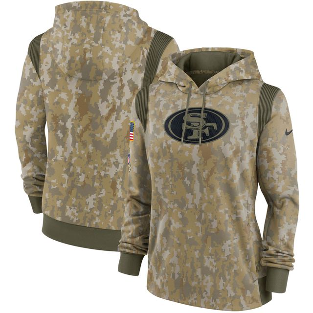 Nike Camo San Francisco 49ers 2021 Salute To Service pour femme - Therma Performance Pullover Hoodie