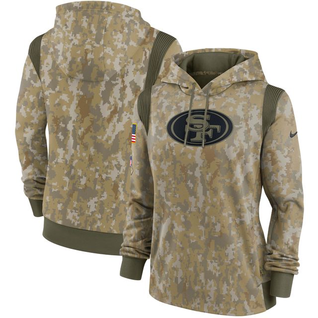 Nike Camo San Francisco 49ers 2021 Salute To Service pour femme - Therma Performance Pullover Hoodie