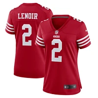 Maillot de match Nike Deommodore Lenoir Scarlet San Francisco 49ers pour femme