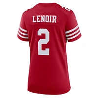 Maillot de match Nike Deommodore Lenoir Scarlet San Francisco 49ers pour femme