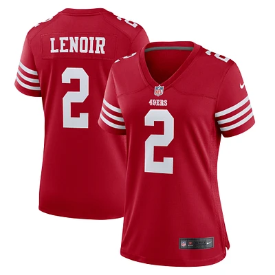 Maillot de match Nike Deommodore Lenoir Scarlet San Francisco 49ers pour femme