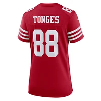 Women's Nike Jake Tonges  Scarlet San Francisco 49ers Team Game Jersey