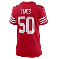 Maillot de match l'équipe Nike Khalil Davis Scarlet San Francisco 49ers pour femme