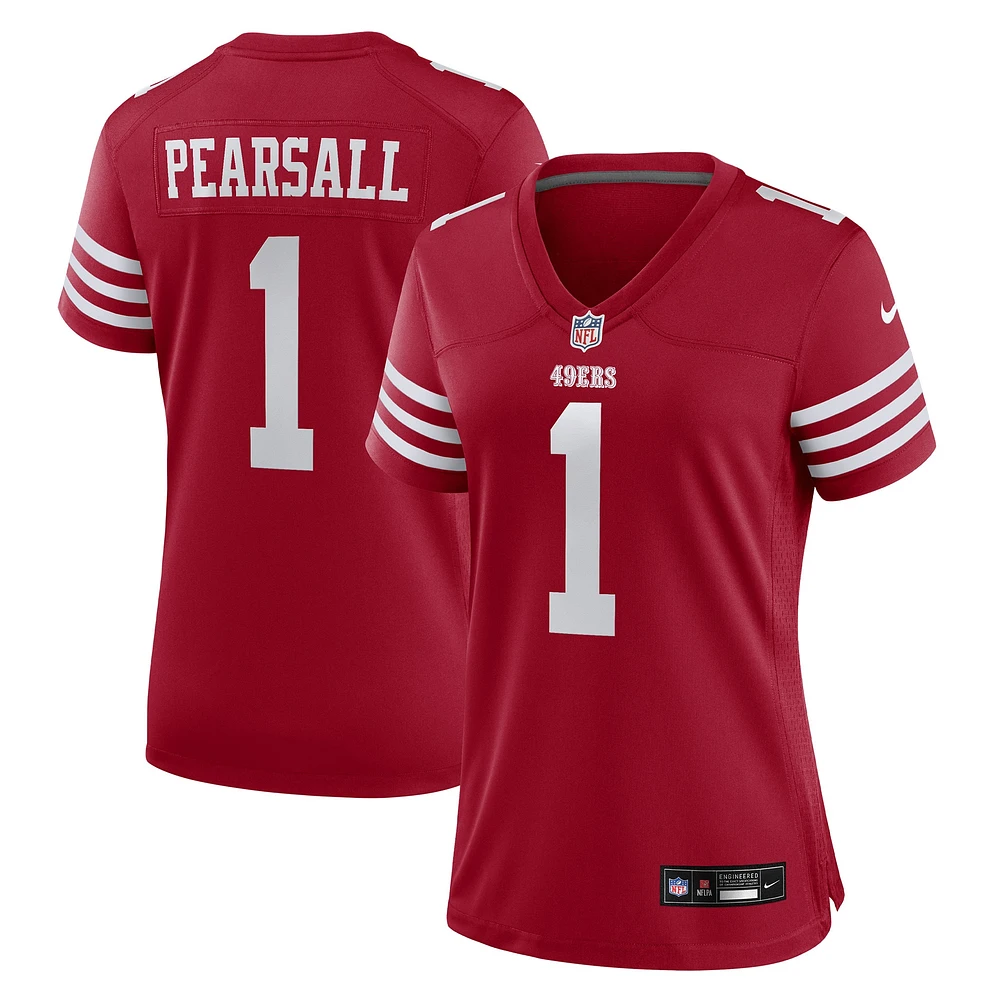 Women's Nike Ricky Pearsall Scarlet San Francisco 49ers Team Game Jersey