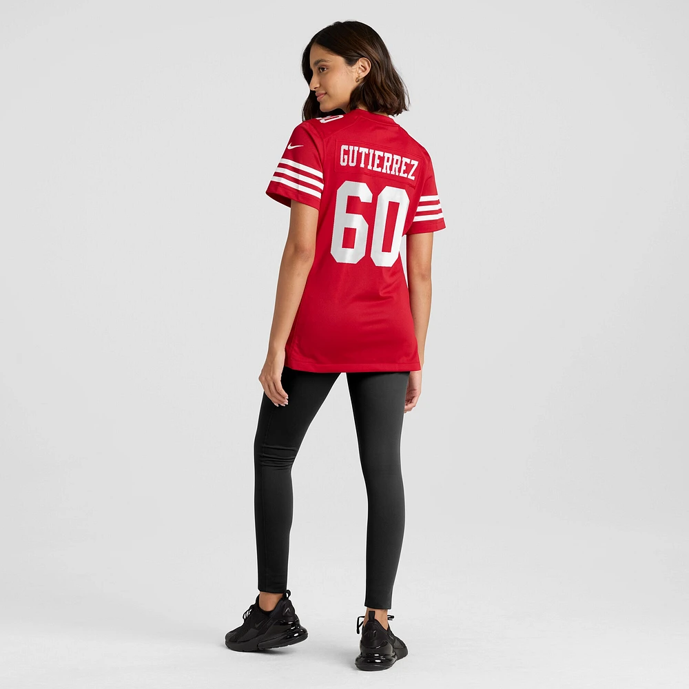 Women's Nike Sebastian Gutierrez  Scarlet San Francisco 49ers Team Game Jersey