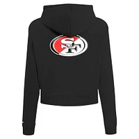 Women's Pro Standard Black San Francisco 49ers Split Logo Full-Zip Hoodie
