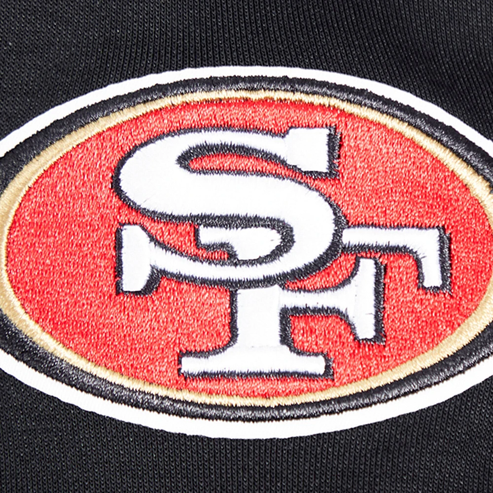 Women's Pro Standard Black San Francisco 49ers Split Logo Full-Zip Hoodie