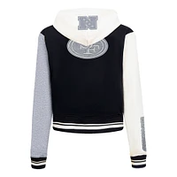 Women's Pro Standard Gray San Francisco 49ers Reverse French Terry Colorblock Full-Zip Hoodie