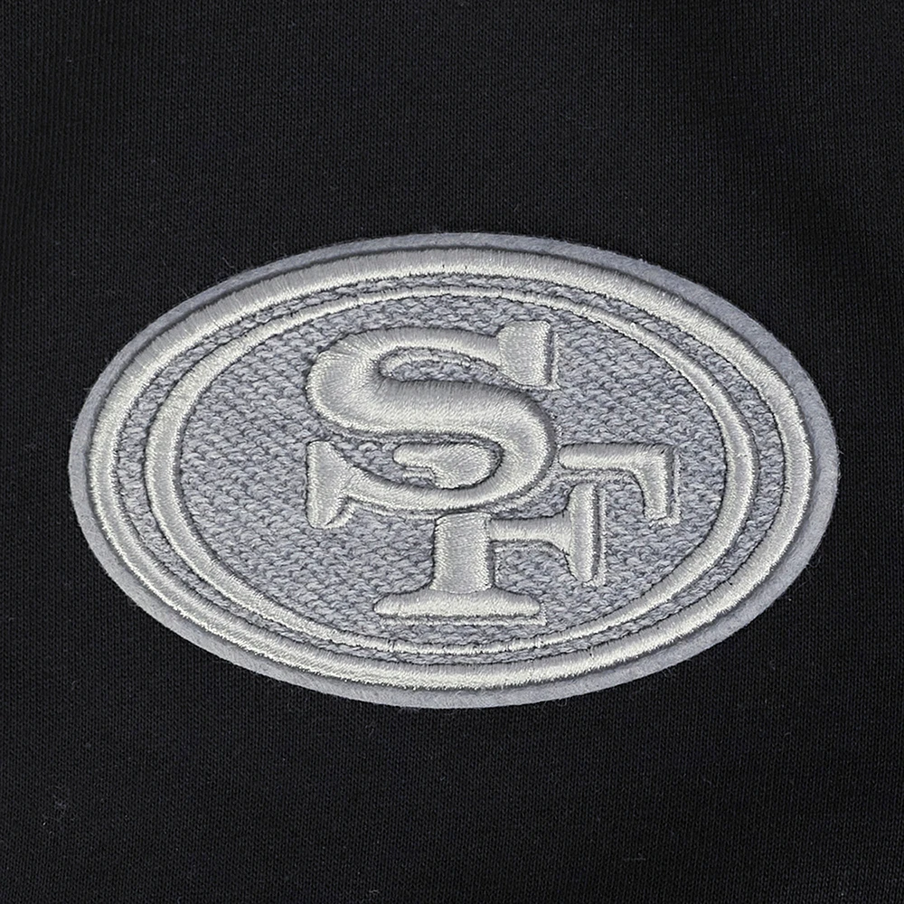 Women's Pro Standard Gray San Francisco 49ers Reverse French Terry Colorblock Full-Zip Hoodie
