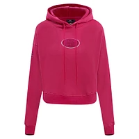 Women's Pro Standard Pink San Francisco 49ers Triple Cropped Fleece Pullover Hoodie