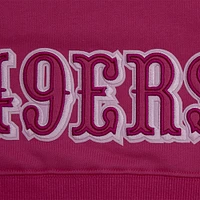 Women's Pro Standard Pink San Francisco 49ers Triple Cropped Fleece Pullover Hoodie