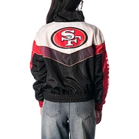 Women's The Wild Collective Black San Francisco 49ers 1/4 Zip Track Jacket