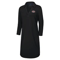 Women's Tommy Bahama Black San Francisco 49ers Ashby Isles Three-Quarter Length Sleeve Pullover
 Jersey Dress